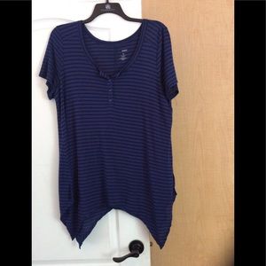 Preowned Purple blended women tunic top plus 1X